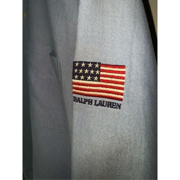 Vintage 1990’s Ralph Lauren Sport Men’s Blaire 100% Cotton USA Shirt Size L - Picture 5 of 10